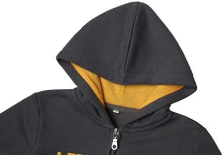 Smazero Little Boys Hoodie Kids Dinosaur Zipper Jumper Long Sleeve Cotton Hooded Sweatshirt Tops For Toddler 2-7 Years Children Clothes