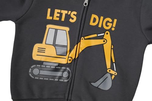 Smazero Little Boys Hoodie Kids Dinosaur Zipper Jumper Long Sleeve Cotton Hooded Sweatshirt Tops For Toddler 2-7 Years Children Clothes