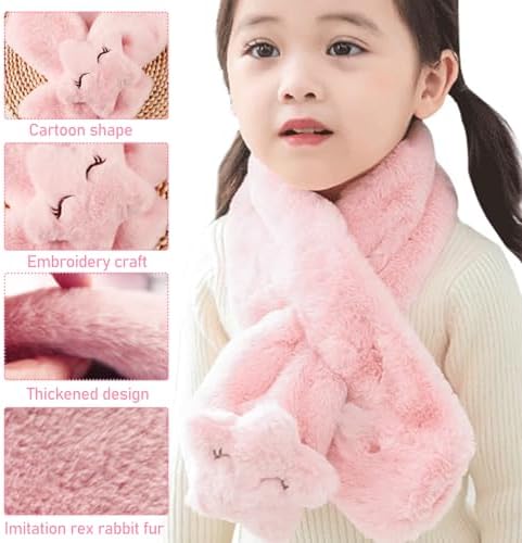 Smile Stars Pink Ear Covers For Kids - Warm Winter Earmuffs