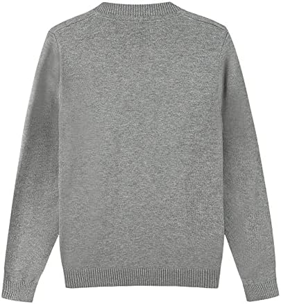 SMILING PINKER Boys Jumper Pullover V Neck School Uniform Kids Plain Sweater