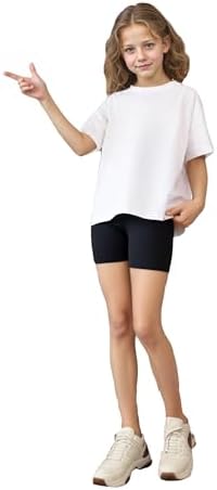 Smivibe Girls Cotton Shorts Breathable Kids Cycling Short Leggings PE Dance Modesty Shorts Safety Dress Bike Pants Gymnastic Under Skirts Pack Of 3