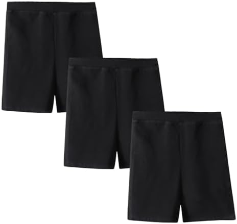 Smivibe Girls Cotton Shorts Breathable Kids Cycling Short Leggings PE Dance Modesty Shorts Safety Dress Bike Pants Gymnastic Under Skirts Pack of 3
