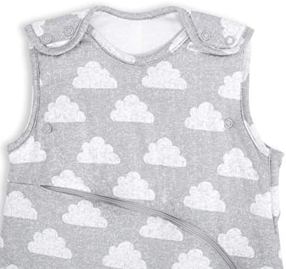Snuz Baby Sleeping Bag With Nappy Zip - For Easy Nappy Changes Super Soft Cotton Sleeping Bags With Perfect Fit Poppers Meets British Safety Standard Cloud Nine 2.5 Tog 6-18M