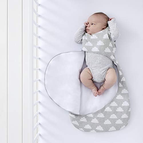 Snuz Baby Sleeping Bag With Nappy Zip - For Easy Nappy Changes Super Soft Cotton Sleeping Bags With Perfect Fit Poppers Meets British Safety Standard Cloud Nine 2.5 Tog 6-18M