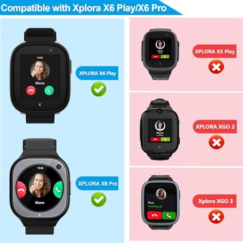Snyeest Nylon Strap Compatible With XPLORA X6 Play Band Kids Watch Soft Lightweight Breathable Adjustable Replacement Sport Wristband For Boys Girls