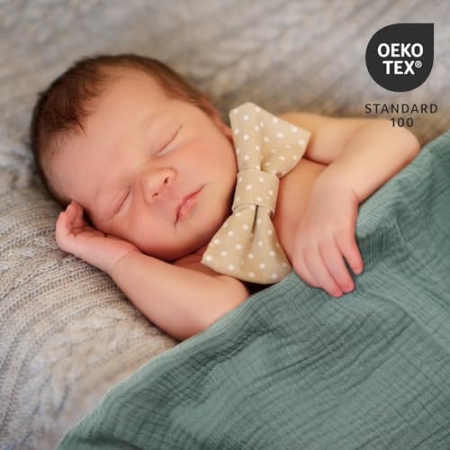 Soarwg Kids Muslin Cloth Baby Swaddle Cloths For Newborns Pack Of 3 Muslin Blanket Large 95 X 100cm Baby Blanket - Baby Swaddle Blanket Burp Cloths Swaddle Cloth Essential Items For Baby Shower