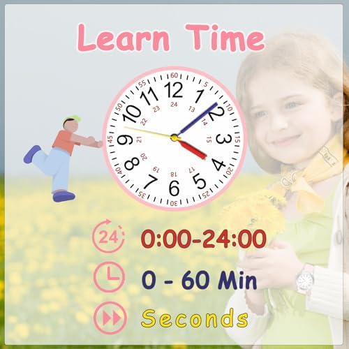 SOCICO Kids Watch For Boys Girls Learning Educational 3ATM/30M Waterproof Time Learning Gift Children's Analogue Watch
