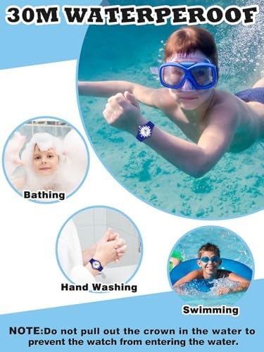 SOCICO Kids Watch With Light For Boys Girls Unicorn Dinosaur Watch 30M Waterproof Watch Easy To Read For 4-12 Years Old Brithday Gift Children's Day Christmas Day