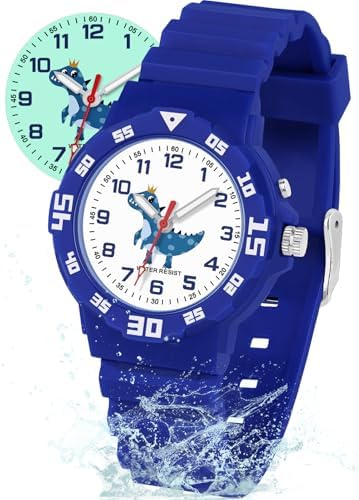 SOCICO Kids Watch with Light for Boys Girls Unicorn Dinosaur Watch 30M Waterproof Watch Easy to Read for 4-12 Years Old Brithday Gift Children's Day Christmas Day