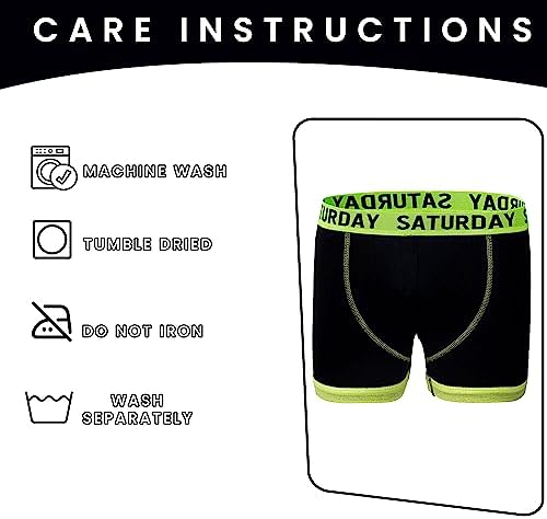 Sock Stack Boxers 7 Days Of The Week Boys Boxer Shorts Cotton Rich Underwear Stretch Boxershort Trunk