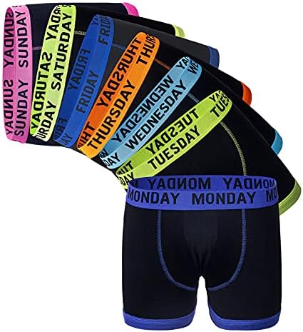 Sock Stack Boxers 7 Days Of The Week Boys Boxer Shorts Cotton Rich Underwear Stretch Boxershort Trunk