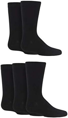 SockShop Boys and Girls Plain Bamboo Socks with Comfort Cuff and Handlinked Toes in 3 Pair and 5 Pair Packs