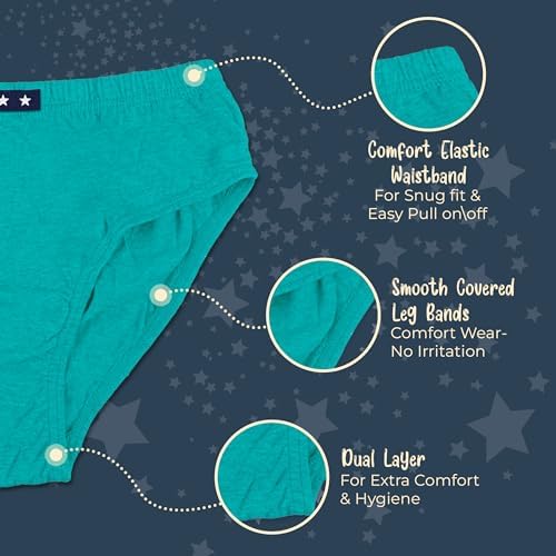 SOCKSVILLE Boys Briefs 7 Pack Assorted Plain White/Red/Black/Navy/Blue Multipack Soft Cotton Mix Blend Boys Pants Comfortable Breathable Toddler Pants Underwear 2-3 3-4 5-6 7-8 Year Olds