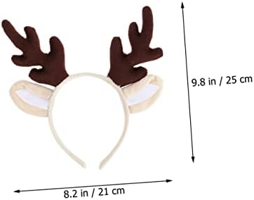 SOIMISS Performance Prop For Boys And Girls Christmas Antlers Headband Bow Xmas Hairband For Party Headdress