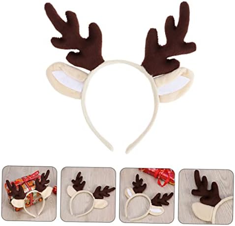 SOIMISS Performance Prop For Boys And Girls Christmas Antlers Headband Bow Xmas Hairband For Party Headdress