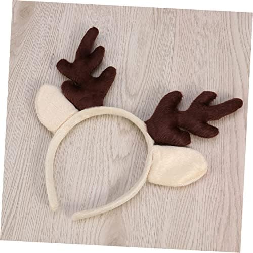 SOIMISS Performance Prop For Boys And Girls Christmas Antlers Headband Bow Xmas Hairband For Party Headdress