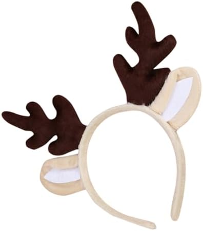 SOIMISS Performance Prop for Boys and Girls Christmas Antlers Headband Bow Xmas Hairband for Party Headdress