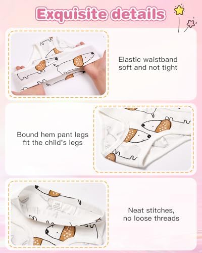 Soleurfe Girls Knickers 100% Cotton Underwear 2-5 Years Breathable Waistbands & Accurate Sizing Lovely Design And Cute Patterns Pack Of 6
