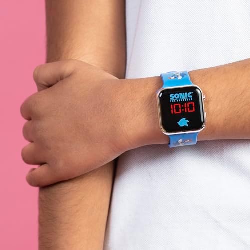 Sonic Sega The Hedgehog Blue LED Watch With Printed Silicone Strap SNC4137