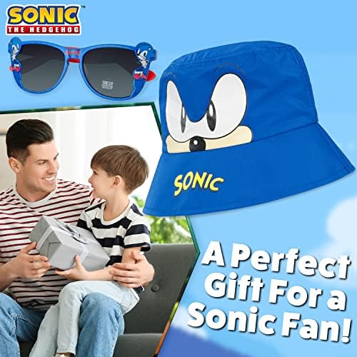 Sonic The Hedgehog Bucket Hat Summer Accessories Set Gamer Boys Hat Kids Boys Sonic Gifts For Boys Blue