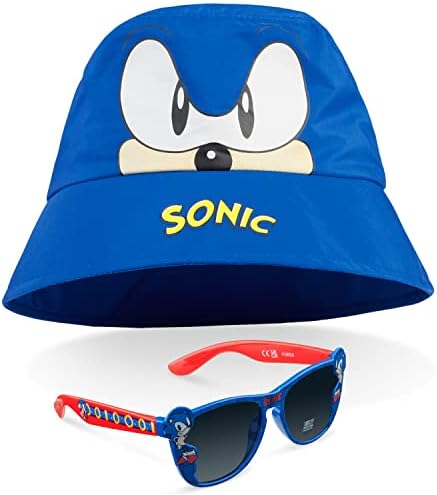 Sonic The Hedgehog Bucket Hat Summer Accessories Set Gamer Boys Hat Kids Boys Sonic Gifts for Boys Blue