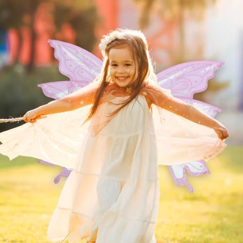 Sparkly Fairy Wings Angel Wings For Women - Fairy Wings For Adults Women Girls Halloween Dress Up Wings Fairy Butterfly Wings