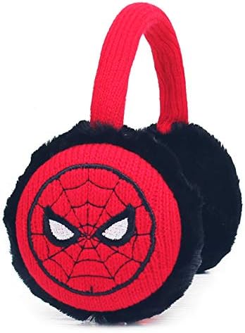 Spiderm Earmuffs Superhero Earmuffs Soft Plush Padded Knitted Design Earwarmer Kids Winter Ear Muffs For Boys