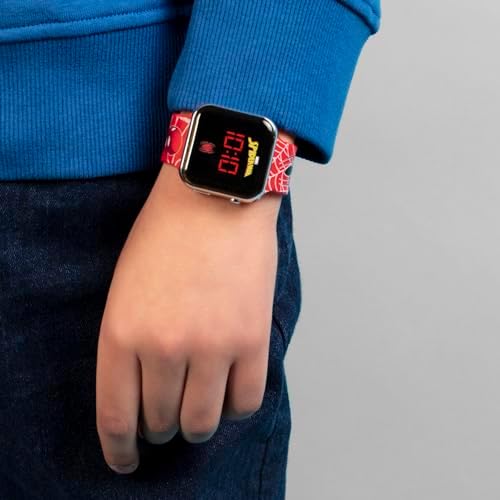 Spiderman Boy's Digital Quartz Watch With Silicone Strap