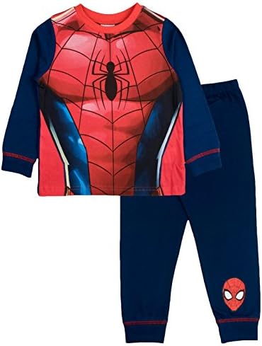 Spiderman Boys Novelty Dress Up Pyjamas Kids Marvel Avengers Long Pj Set Size