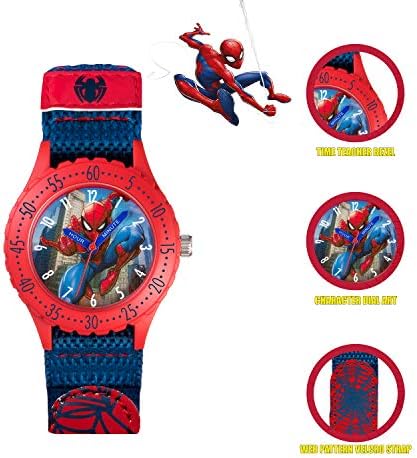 Spiderman Children's Analogue Quartz Watch With Textile Wrist Strap SPD3495