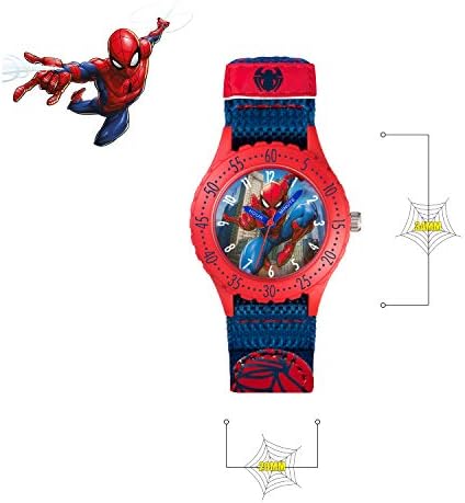 Spiderman Children's Analogue Quartz Watch With Textile Wrist Strap SPD3495