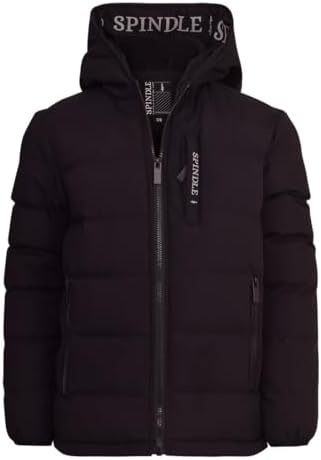 Spindle Boys Long Padded Winter Parka Coat Youths Showerproof School Jacket Zip Pockets