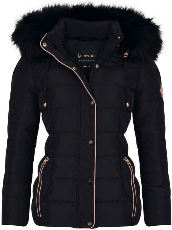 Spindle Girls Long Padded Winter Parka Coat Youths Showerproof School Jacket Zip Pockets