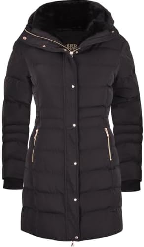 Spindle Girls Long Padded Winter Parka Coat Youths Showerproof School Jacket Zip Pockets