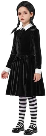 Spooktacular Creations Child Girl Collar Black Skater Dress