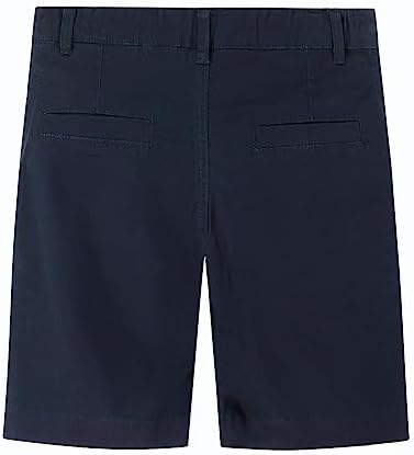 Spring&Gege Boys' Cotton Twill Flat Front Uniform Stretch Chino Shorts