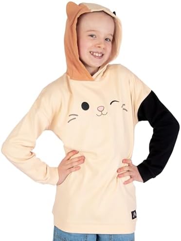 Squishmallows Girls Hoodie Cam The Cat Kids Hoodie Hooded Girls Clothes Ages 5 To 13 Years