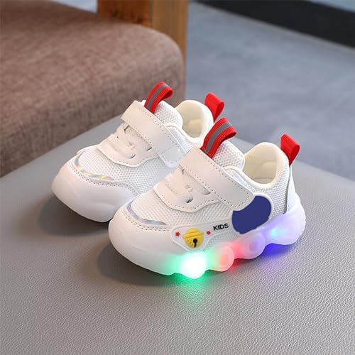 SRTUMEY Kids Baby Girls Boys Sneakers Toddler Non Slip Led Light Up Trainers Christmas Luminous Walk Shoes Girl Boy Birthday Gifts