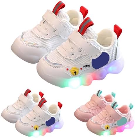 SRTUMEY Kids Baby Girls Boys Sneakers Toddler Non Slip Led Light Up Trainers Christmas Luminous Walk Shoes Girl Boy Birthday Gifts