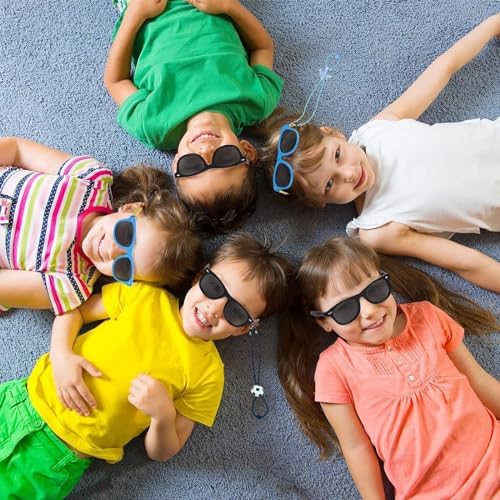 SSKHE 2 Pcs Kids Polarized Sunglasses Boys Sunglasses With Adjustable Glasses Strap Eye Glasses For Boys And Girls Beach School Shopping Party Decoration