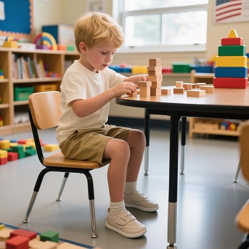 STQ Girls Boys Trainers Kids Barefoot Shoes Toddler Wide Toe Box School Sneakers Minimalist Tennis Non-Slip First Walking Lightweight Breathable Running Shoe With Hook And Loop