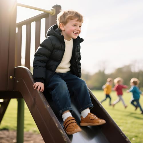 STQ KIDS Boys Girls Trainers Toddler Wide Toe Box Barefoot School Shoes Zero Drop Lightweight Baby Infant First Walking Shoe Non Slip Soft Kid Running Tennis Sneaker