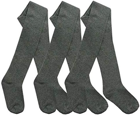 Style It Up Girls Plain Cotton Tights - Warm and Soft Smart and Casual Wear - Age Range 2-13 Years - from Nursery to School - Available as 3packs and 6 Packs Options
