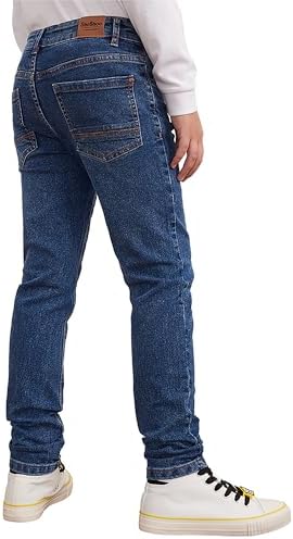STYLER STREET Boys Denim Jeans Stretchable Regular Fit Cargo Denim Jeans Pants For Kids Trendy Stylish Design And Adjustable Waistband Boy’s School Trousers Ages 7 To 12 Years