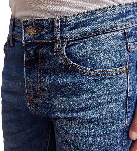 STYLER STREET Boys Denim Jeans Stretchable Regular Fit Cargo Denim Jeans Pants For Kids Trendy Stylish Design And Adjustable Waistband Boy’s School Trousers Ages 7 To 12 Years