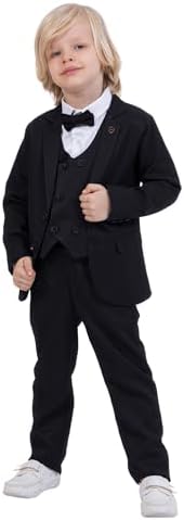 Suit For Boys 5-Piece Set Shirt Pants Vest Jacket And Bow Tie Party And Formal Wear For Boys Aged 1-13 Years