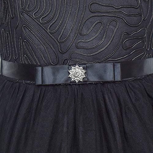 Sunny Fashion Flower Girls Dress Blue Belted Wedding Party Bridesmaid Age 4-12 Years