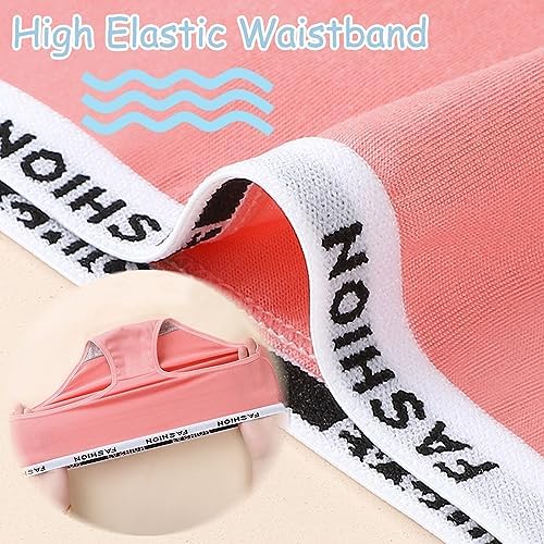 Sunvivid Teen Girls Knickers Soft Fast Dry Underwears Mid Waist Briefs Hipster Comfortable Panties Underpants For Age 8-18 Girls And Slim Women - Pack Of 8