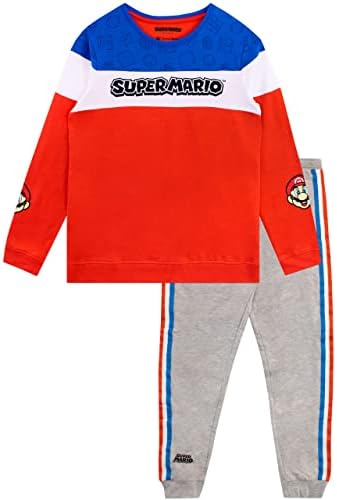 SUPER MARIO BROS Boys Gaming Sweatshirt And Joggers Set 2 Piece Outfit Set For Kids