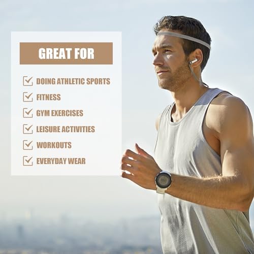 SYEYCW 10 Pcs Sports Headband For Boys Multicolour Elastic Sports Hairbands Thin Sweatbands Hairbands Non Slip Silicone Sport Hair Bands For Women Men Kids Outdoor Fitness Running Workout Yoga